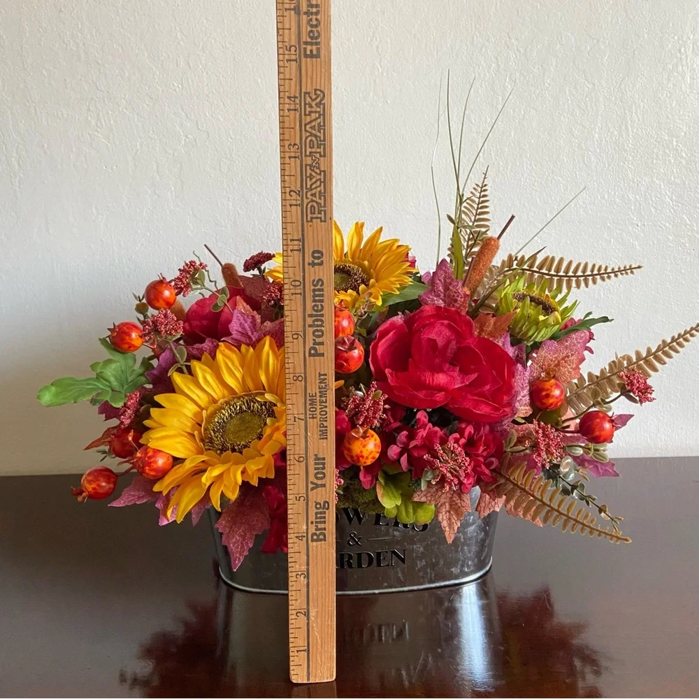 Faux Floral Bouquet with Sunflowers/Peonies